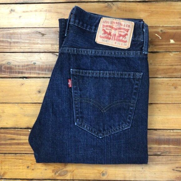 Levi’s 504 dark blue jeans 31/34 Levis - Picture 4 of 11